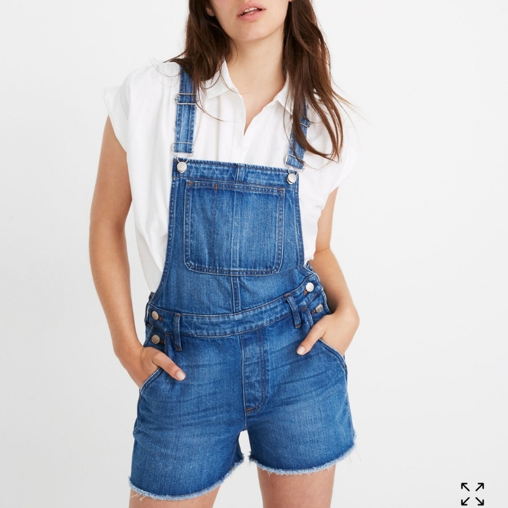 New Madewell Overall Denim Shorts‎ XS